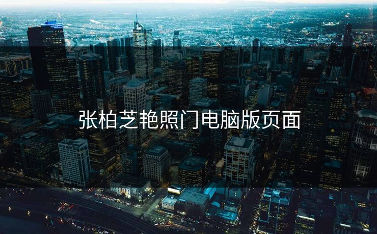 张柏芝艳照门电脑版页面